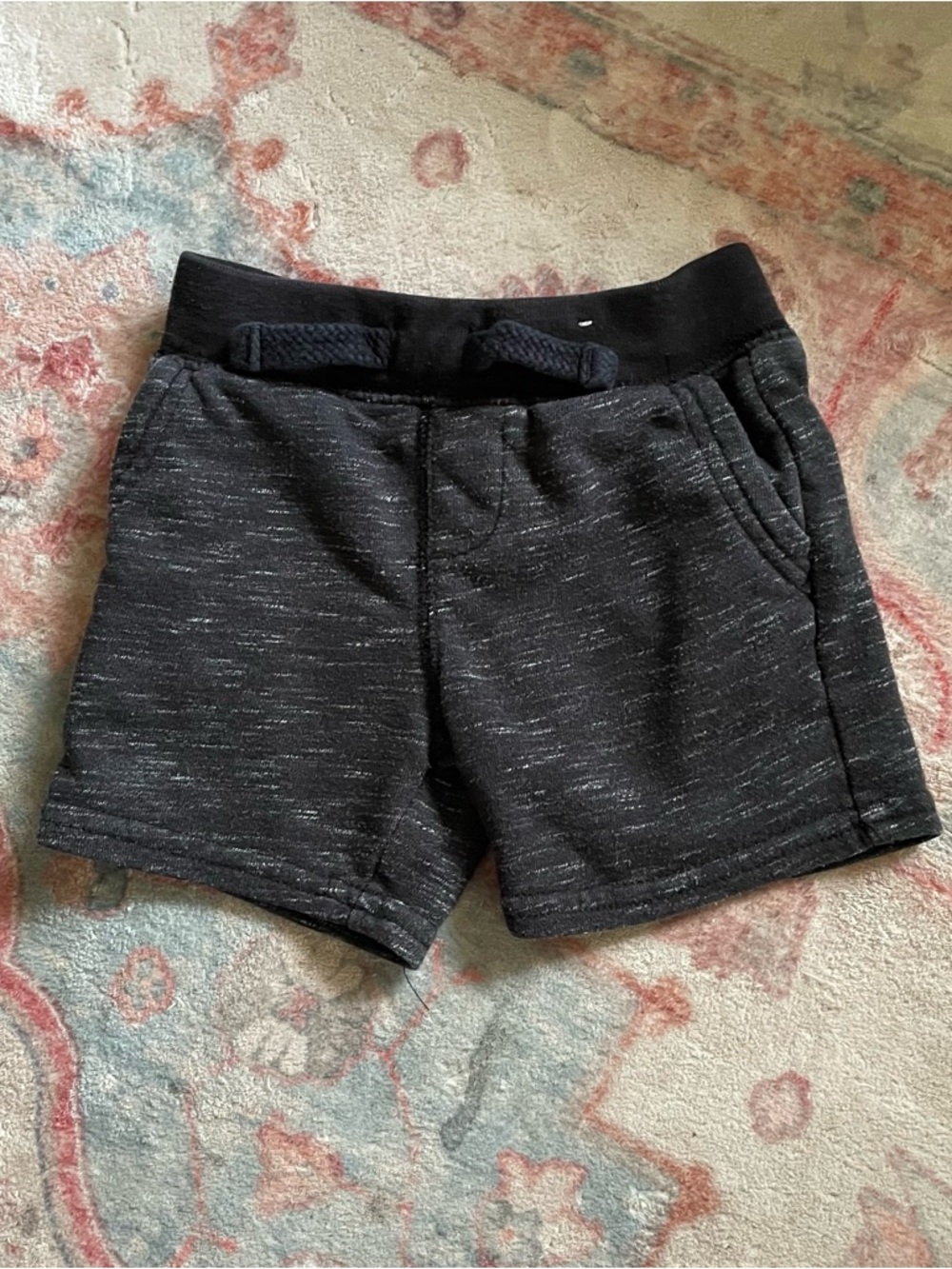 Garanimals Black Heather Knit Shorts with Drawstring